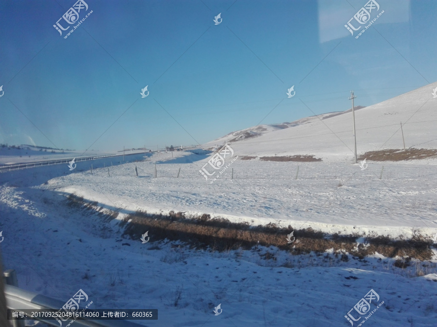 坝上雪景