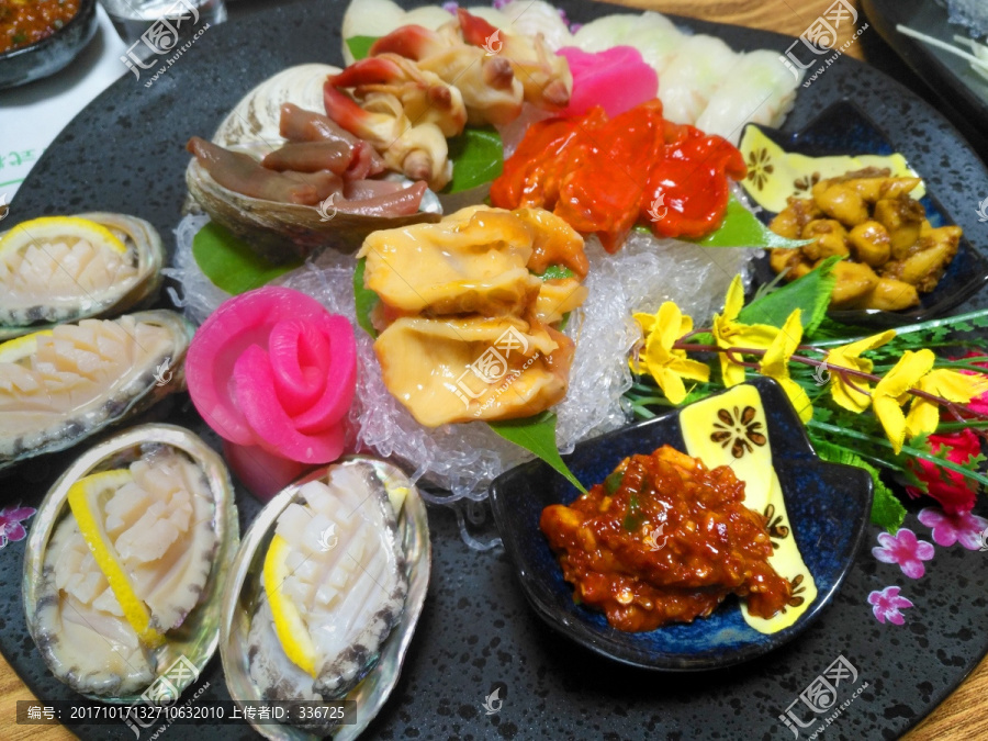 日本料理,海胆刺身,贝类刺身