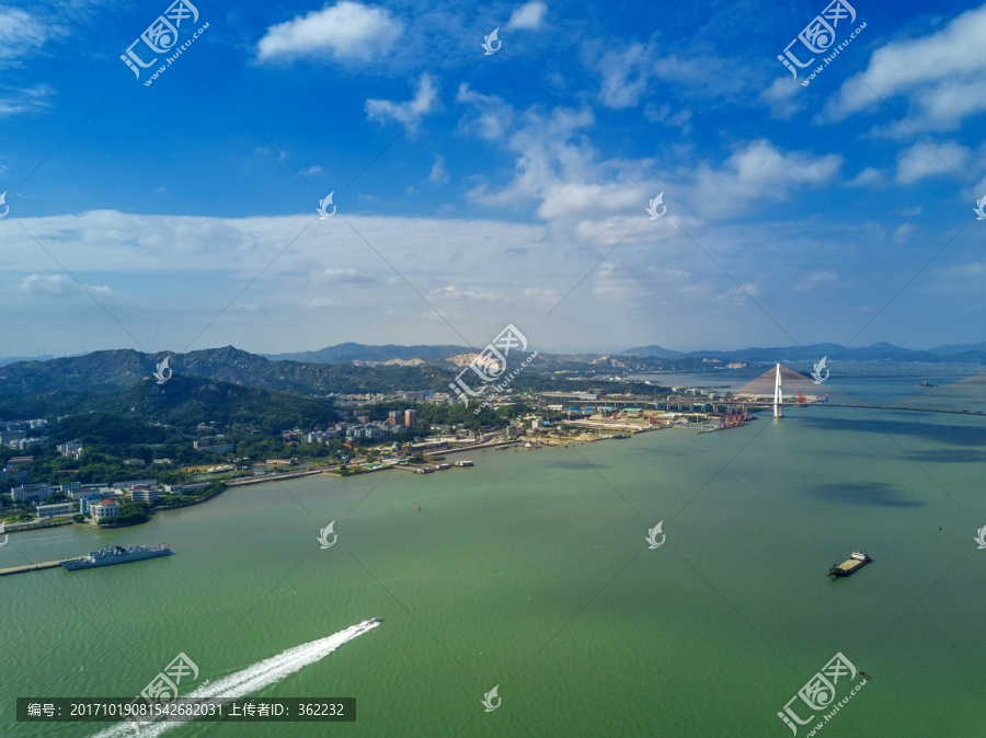 航拍汕头,鸟瞰榕江,礐石风景区