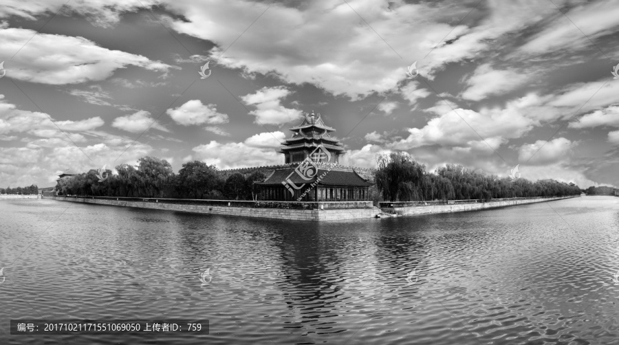 故宫角楼,老照片全景