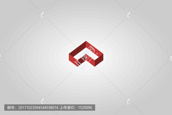 红色立体logo