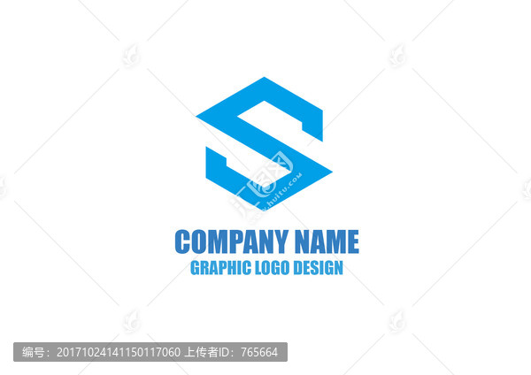 S字母logo简约立体logo