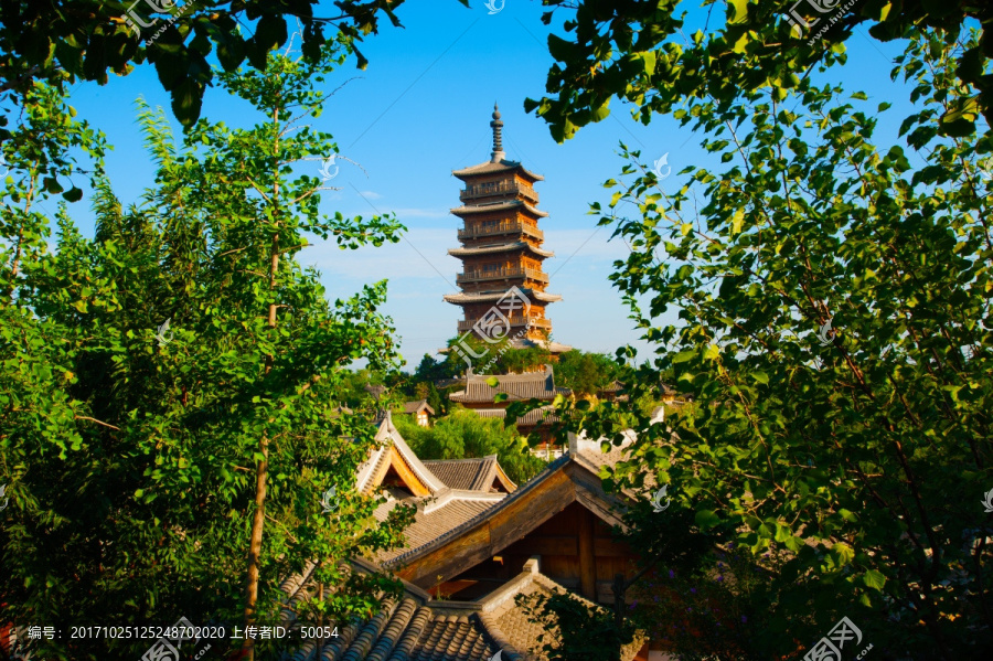 中式隋唐风格木结构仿古园林建筑