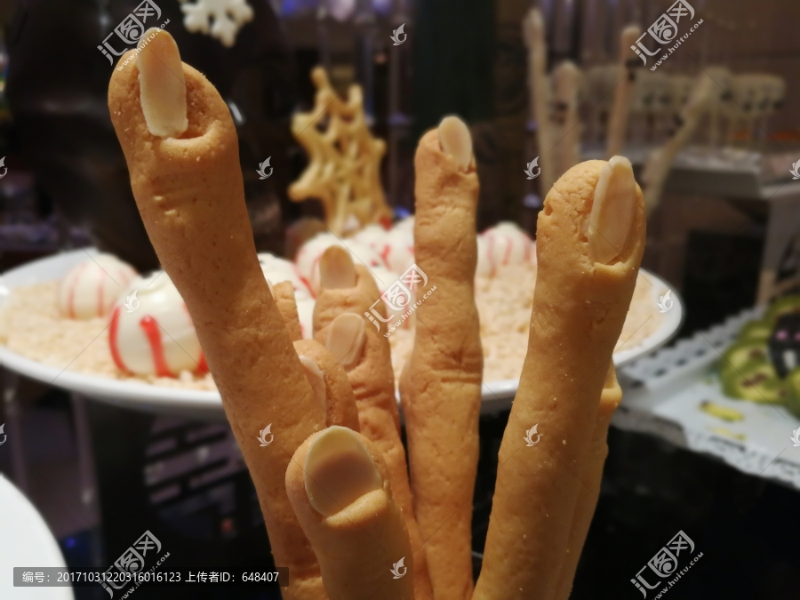 万圣节,点心,手指,断指,饼干