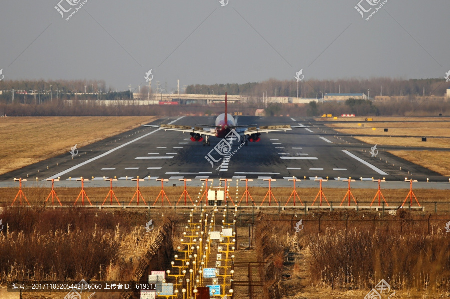 吉祥航空,飞机降落,机场跑道