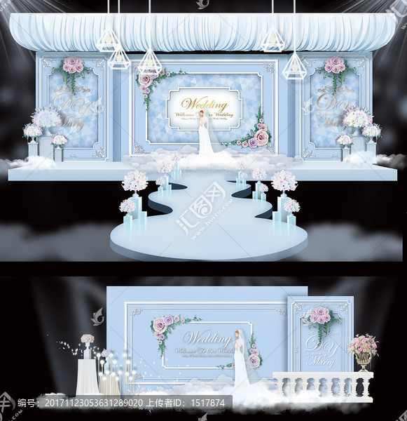 蓝色婚礼,浪漫婚礼,韩式婚礼