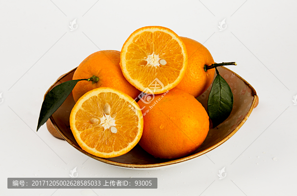 赣南脐橙橙子断面