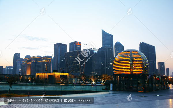 杭州钱江新城夜景国际会展中心