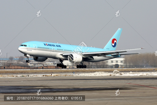 国际航班,大飞机,大韩航空