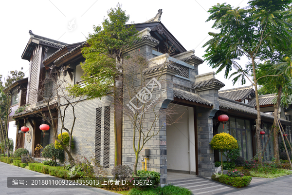中式庭院别墅,中式小楼