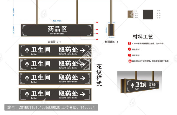 悬挂式指示牌