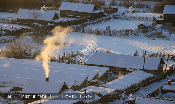 冬季东北山村民居