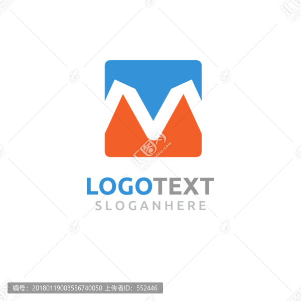 M字母标志logo
