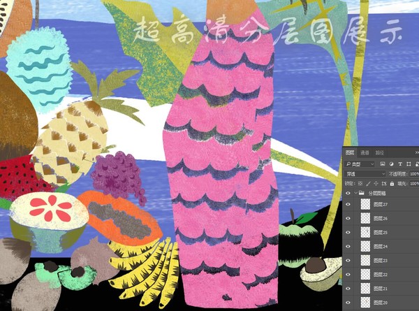 手绘插画卡通装饰画