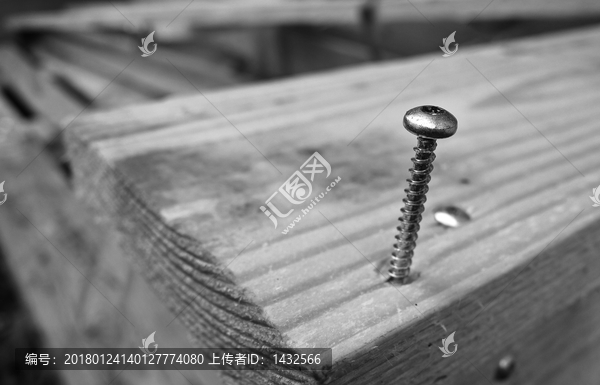 螺丝钉,木板,螺钉