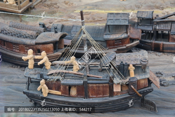 木雕清明上河图木船