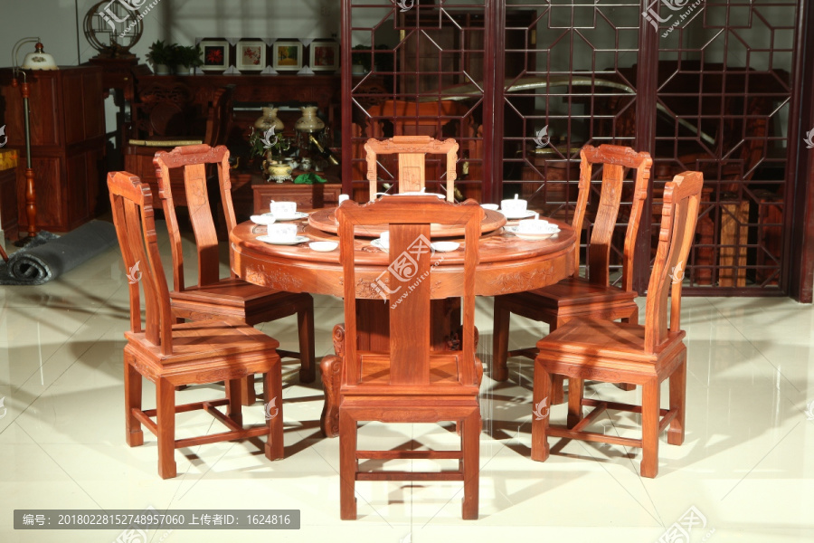 花梨圆台,花梨餐桌,红木餐桌