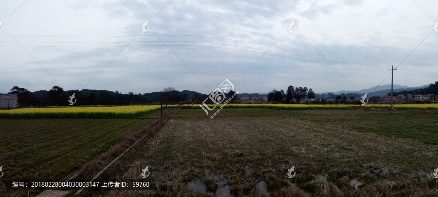 乡村田园风光全景图