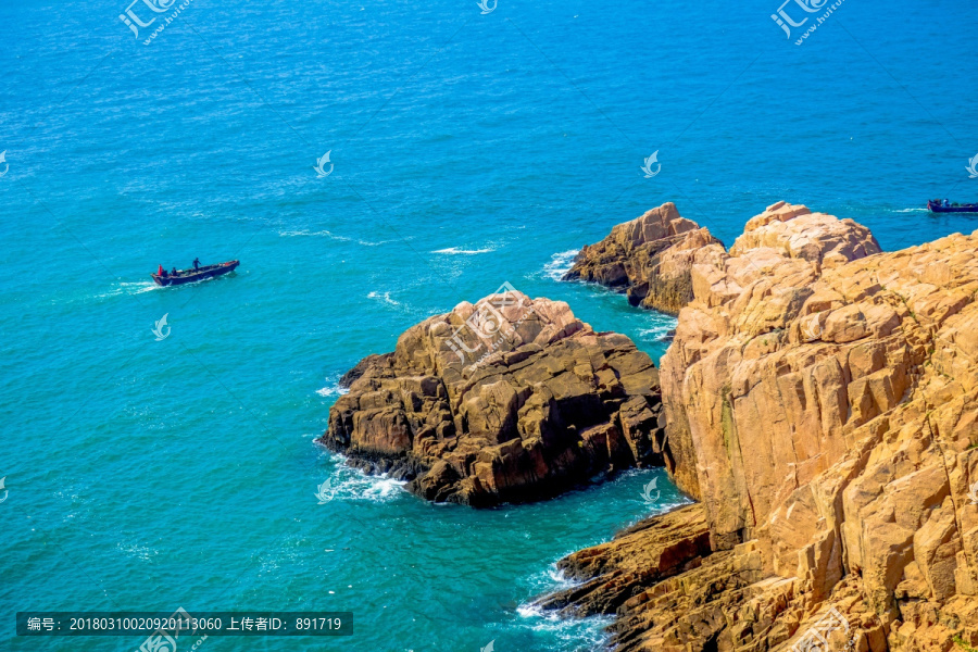 礁石,海浪
