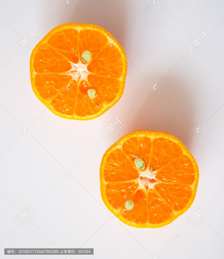 橘子,两瓣,摄影特写