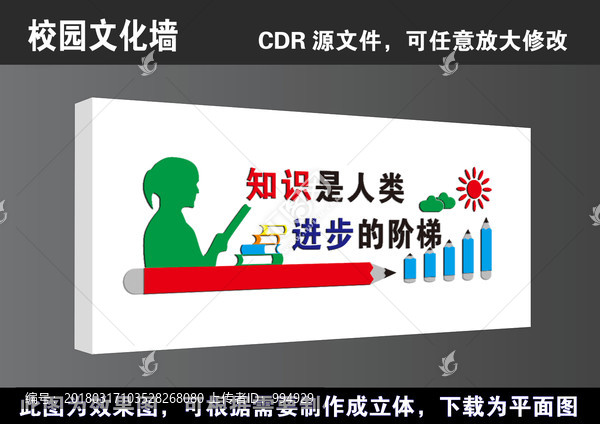 学校读书立体文化墙宣传展板高清