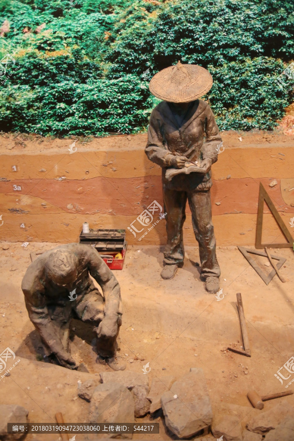 考古古工工作作者雕像