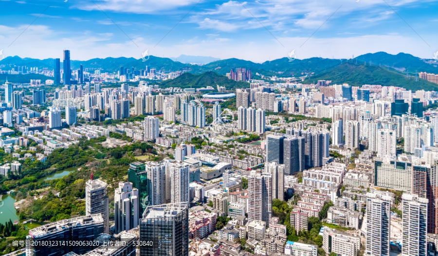 鸟瞰深圳城市全景