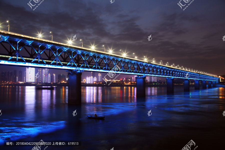 武汉长江大桥,夜景
