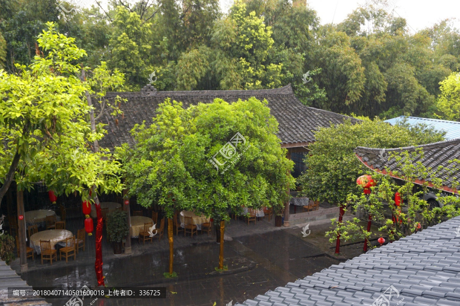 中式庭院,中式建筑,俯拍