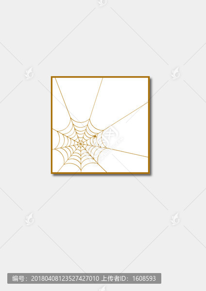 新中式极简蜘蛛网装饰画设计