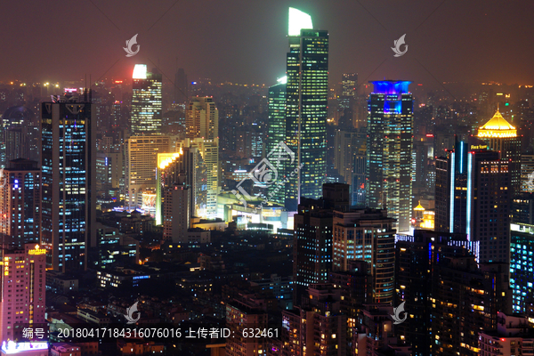 上海城市建筑风光夜景