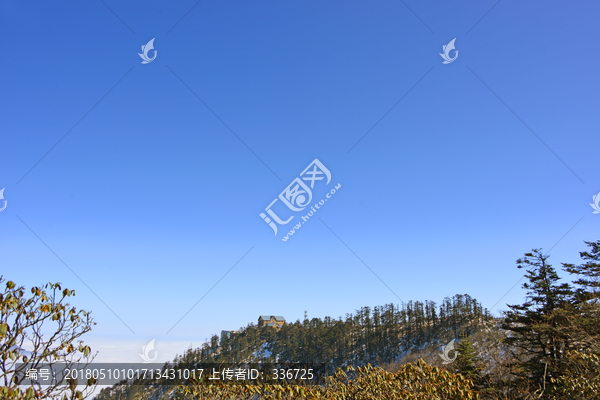 西岭雪山日月坪接待站,宾馆远景