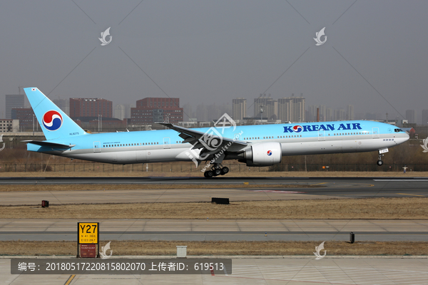 大韩航空,波音777飞机,降落