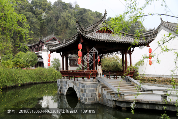 婺源县,江湾景区,亭子