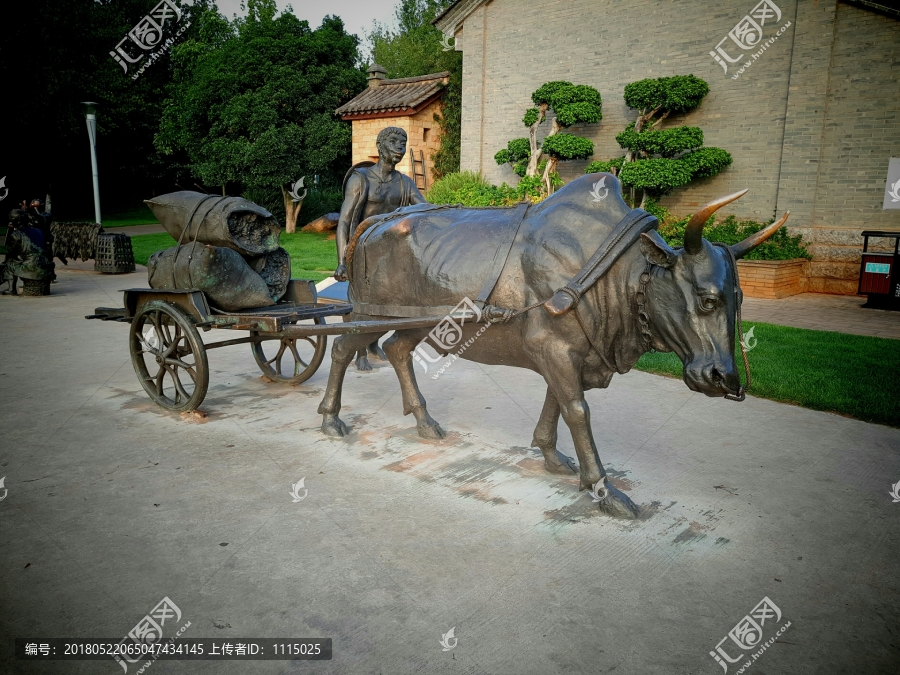 牛车雕塑