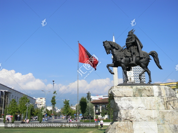 阿尔巴尼亚斯坎德培广场雕像