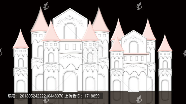 粉色城堡,卡通城堡