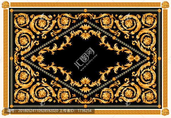 金黄系列,地毯花纹设计图案