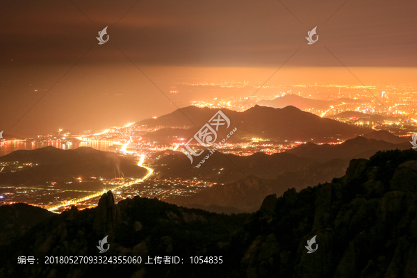 夜景图片,青岛夜景,俯瞰青岛