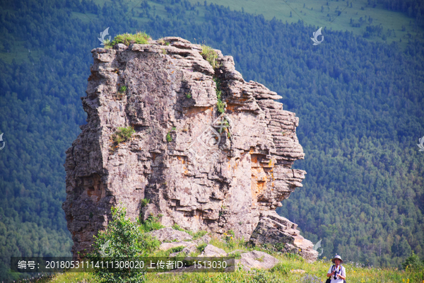 内蒙古的石头山风景
