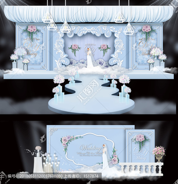 婚礼设计,蓝色婚礼,主题婚礼