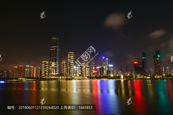 夜景,深圳人才公园