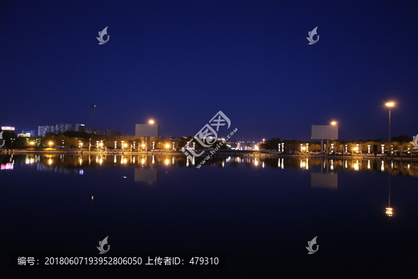 大庆,时代广场,万宝湖,夜景