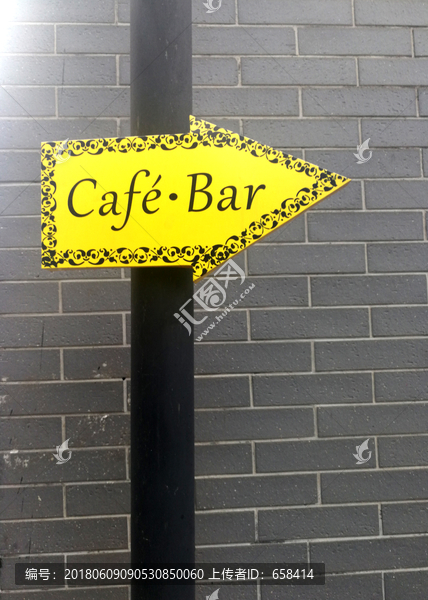 咖啡店指示牌