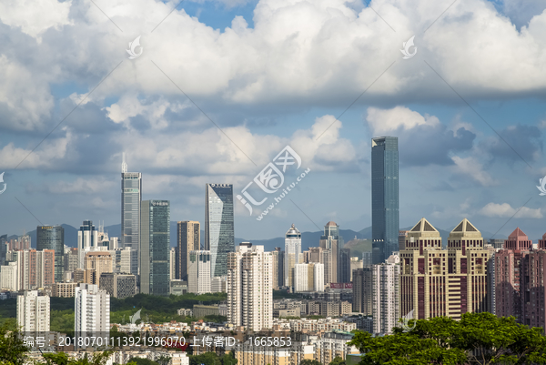 全景图深圳地标建筑