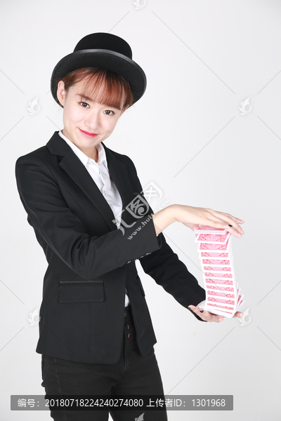 美女魔术师摄影图
