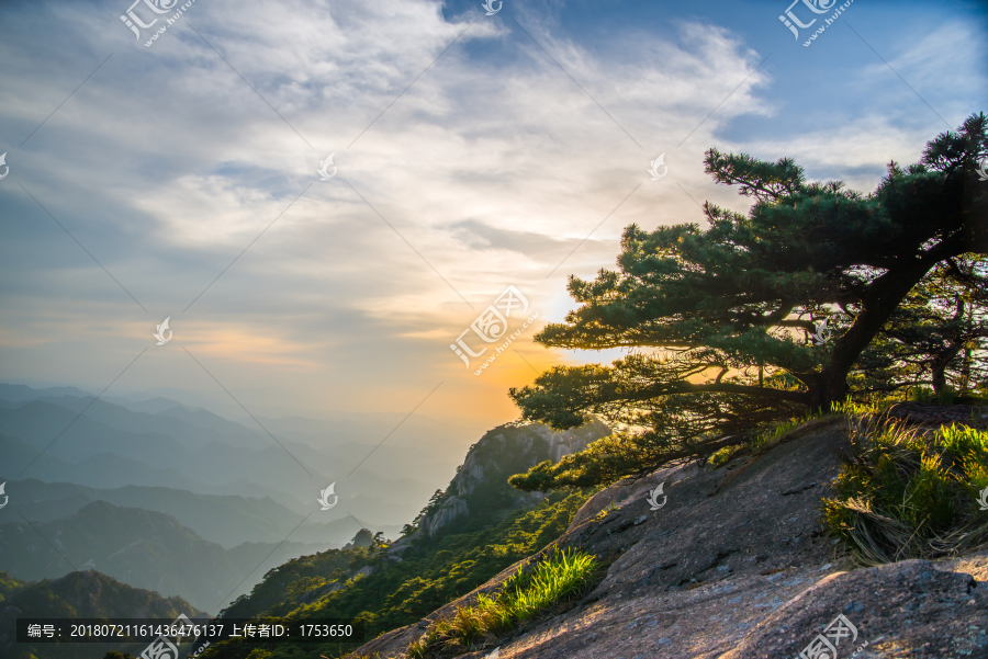 黄山夕阳