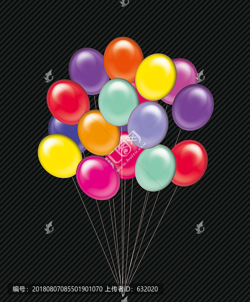 3d彩色气球素材