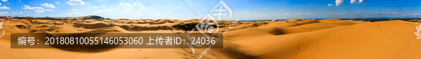 内蒙古响沙湾沙漠风光全景