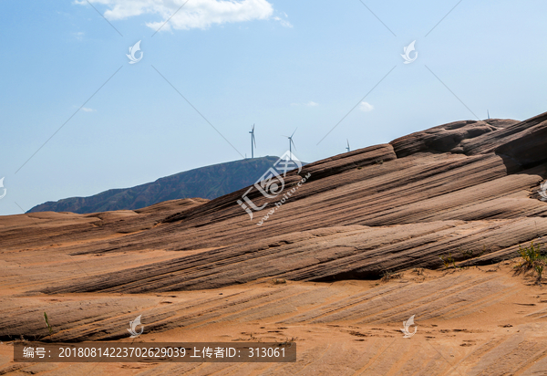 陕北靖边波浪谷龙洲丹霞景观